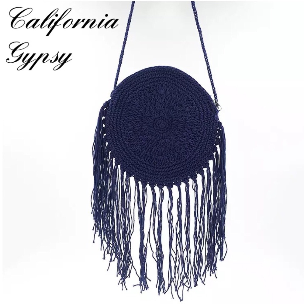 Hippie a Boho Crochet fringe crossbody - Picture 2 of 9